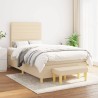 Boxspringbett mit Matratze Creme 120x190 cm Stoff