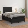 Boxspringbett mit Matratze Schwarz 120x190 cm Kunstleder