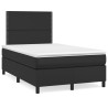 Boxspringbett mit Matratze Schwarz 120x190 cm Kunstleder