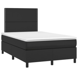 Boxspringbett mit Matratze Schwarz 120x190 cm Kunstleder