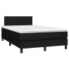 Boxspringbett mit Matratze Schwarz 120x190 cm Stoff