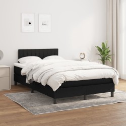 Boxspringbett mit Matratze Schwarz 120x190 cm Stoff