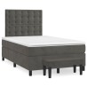 Boxspringbett mit Matratze Dunkelgrau 120x190 cm Samt