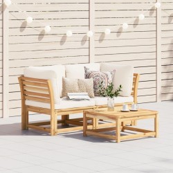 Gartensofa mit Kissen 2-Sitzer Massivholz Akazie