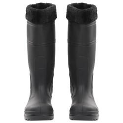 Gummistiefel mit Herausnehmbarem Innenfutter Schwarz Gr. 39 PVC