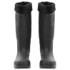 Gummistiefel mit Herausnehmbarem Innenfutter Schwarz Gr. 39 PVC