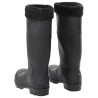 Gummistiefel mit Herausnehmbarem Innenfutter Schwarz Gr. 39 PVC