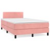 Boxspringbett mit Matratze Rosa 120x190 cm Samt