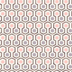 Noordwand Tapete Good Vibes Hexagon Pattern Rosa und Lila