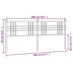 Kopfteil Metall Weiß 200 cm