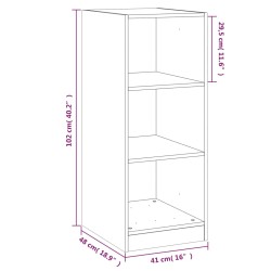 Kleiderschrank Weiß 48x41x102 cm Holzwerkstoff