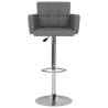 Barhocker 2 Stk. Grau Kunstleder