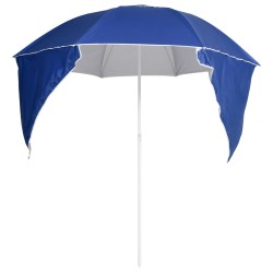 Strandschirm mit Seitenteilen Blau 215 cm