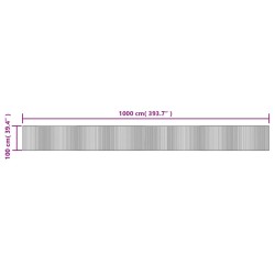 Teppich Rechteckig Braun 100x1000 cm Bambus