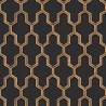 DUTCH WALLCOVERINGS Tapete Geometric Schwarz und Golden