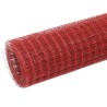 Drahtzaun Stahl mit PVC-Beschichtung 25x1 m Rot