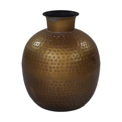 HSM Collection Vase Padua Klein 30x35 cm Gold und Grau