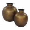 HSM Collection Vase Padua Klein 30x35 cm Gold und Grau