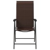 Gartenstühle 4 Stk. Klappbar Braun Poly Rattan