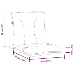 Niedriglehner-Auflagen 2 Stk. Melange Hellgrau 100x50x7cm Stoff