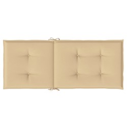 Hochlehner-Auflagen 4 Stk. Melange Beige 120x50x4 cm Stoff