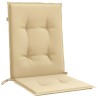 Niedriglehner-Auflagen 4 Stk. Melange Beige 100x50x4 cm Stoff