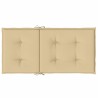 Niedriglehner-Auflagen 4 Stk. Melange Beige 100x50x4 cm Stoff