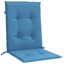 Niedriglehner-Auflagen 2 Stk. Melange Blau 100x50x4 cm Stoff