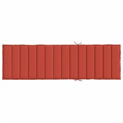 Sonnenliegen-Auflage Melange Rot 200x50x4 cm Stoff