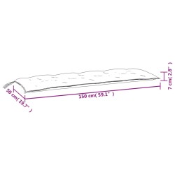 Gartenbank-Auflage Melange Anthrazit 150x50x7 cm Stoff