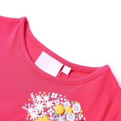 Kinder-T-Shirt Knallrosa 92