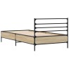 Bettgestell Sonoma-Eiche 75x190 cm Holzwerkstoff und Metall