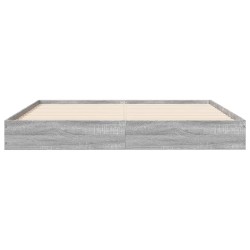 Bettgestell Grau Sonoma 135x190 cm Holzwerkstoff