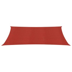 Sonnensegel 160 g/m² Rot 2x4 m HDPE