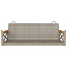 Hängebank Grau 109x62x40 cm Poly Rattan