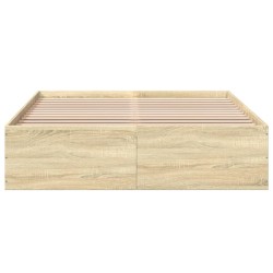 Bettgestell Sonoma-Eiche 120x200 cm Holzwerkstoff