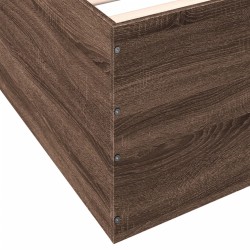 Bettgestell Braun Eichen-Optik 140x190 cm Holzwerkstoff