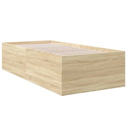 Bettgestell Sonoma-Eiche 90x190 cm Holzwerkstoff