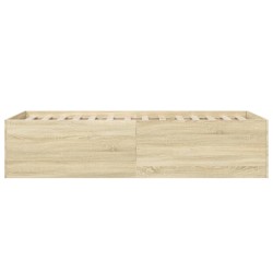 Bettgestell Sonoma-Eiche 90x190 cm Holzwerkstoff