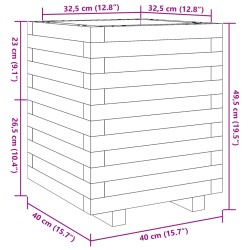 Pflanzkübel 40x40x49,5 cm Massivholz Douglasie