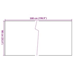 Balkon-Sichtschutz Braun und Schwarz 500x90 cm Poly Rattan