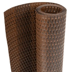 Balkon-Sichtschutz Braun und Schwarz 400x100 cm Poly Rattan