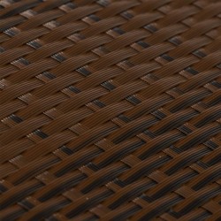 Balkon-Sichtschutz Braun und Schwarz 400x100 cm Poly Rattan