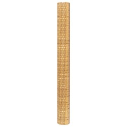 Balkon-Sichtschutz Hellbraun 600x80 cm Poly Rattan