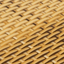 Balkon-Sichtschutz Hellbraun 600x80 cm Poly Rattan