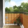 Balkon-Sichtschutz Hellbraun 600x100 cm Poly Rattan