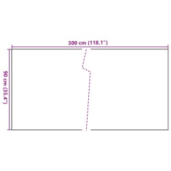 Balkon-Sichtschutz Weiß 300x90 cm Poly Rattan