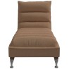 Chaiselongue mit Kissen Braun Stoff