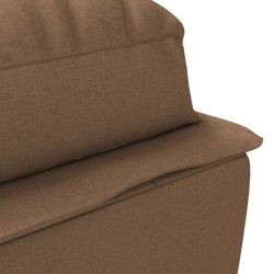 Chaiselongue mit Kissen Braun Stoff