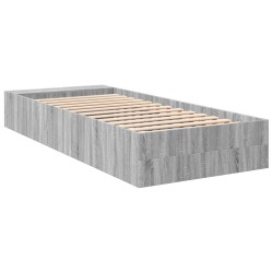 Bettgestell Grau Sonoma 90x200 cm Holzwerkstoff